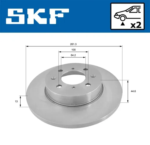 Bremsscheibe Vorderachse SKF VKBD 80337 S2 Bild Bremsscheibe Vorderachse SKF VKBD 80337 S2
