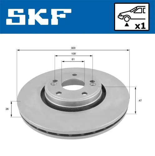 Bremsscheibe SKF VKBD 80338 V1 Bild Bremsscheibe SKF VKBD 80338 V1