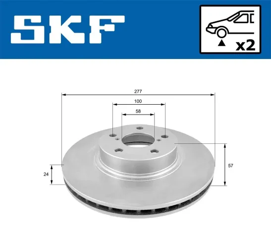 Bremsscheibe Vorderachse SKF VKBD 80341 V2 Bild Bremsscheibe Vorderachse SKF VKBD 80341 V2