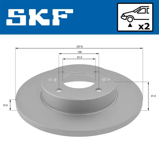 Bremsscheibe SKF VKBD 80343 S2 Bild Bremsscheibe SKF VKBD 80343 S2