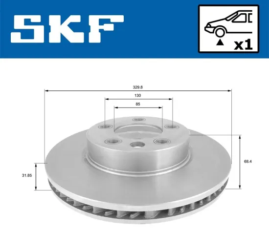 Bremsscheibe Vorderachse links SKF VKBD 80344 V1 Bild Bremsscheibe Vorderachse links SKF VKBD 80344 V1