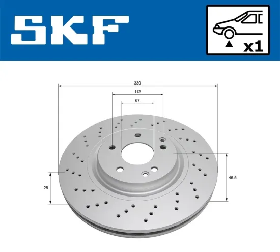 Bremsscheibe SKF VKBD 80348 V1 Bild Bremsscheibe SKF VKBD 80348 V1