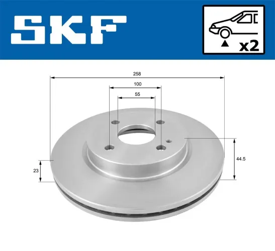 Bremsscheibe Vorderachse SKF VKBD 80351 V2 Bild Bremsscheibe Vorderachse SKF VKBD 80351 V2