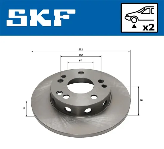 Bremsscheibe SKF VKBD 80363 S2 Bild Bremsscheibe SKF VKBD 80363 S2