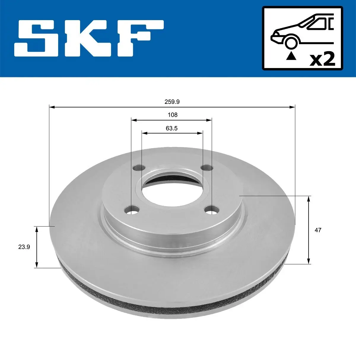 Bremsscheibe SKF VKBD 80365 V2 Bild Bremsscheibe SKF VKBD 80365 V2