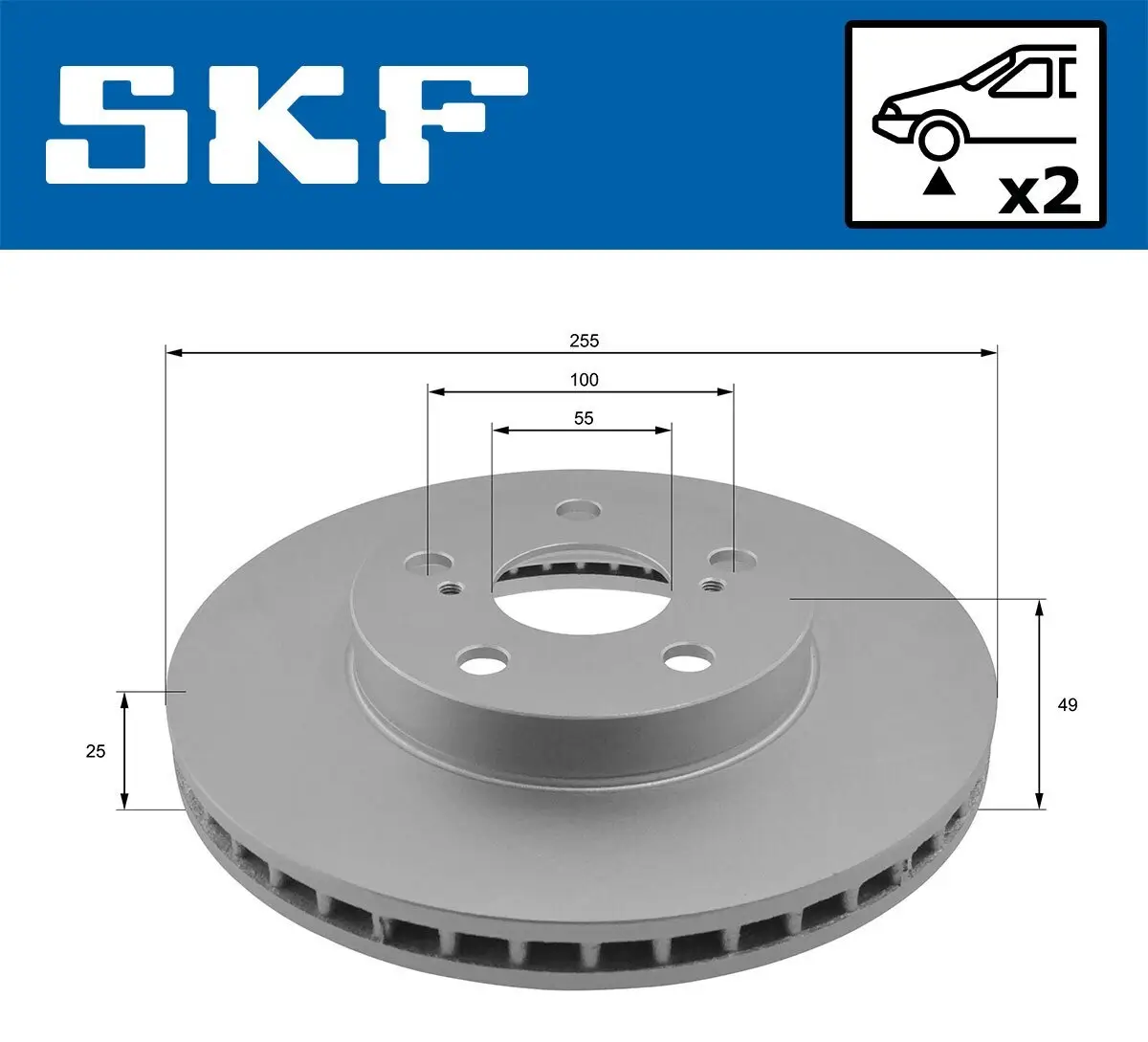 Bremsscheibe SKF VKBD 80383 V2 Bild Bremsscheibe SKF VKBD 80383 V2