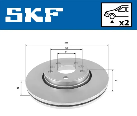 Bremsscheibe SKF VKBD 80384 V2 Bild Bremsscheibe SKF VKBD 80384 V2