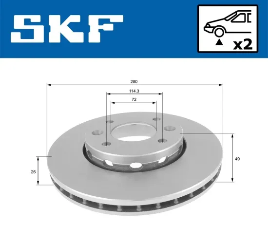 Bremsscheibe SKF VKBD 80387 V2 Bild Bremsscheibe SKF VKBD 80387 V2