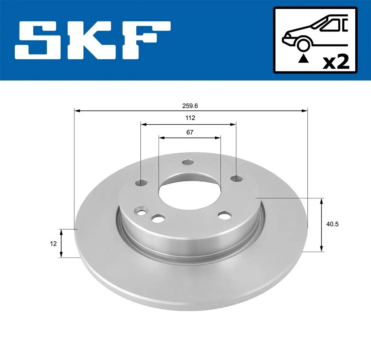 Bremsscheibe SKF VKBD 80396 S2 Bild Bremsscheibe SKF VKBD 80396 S2