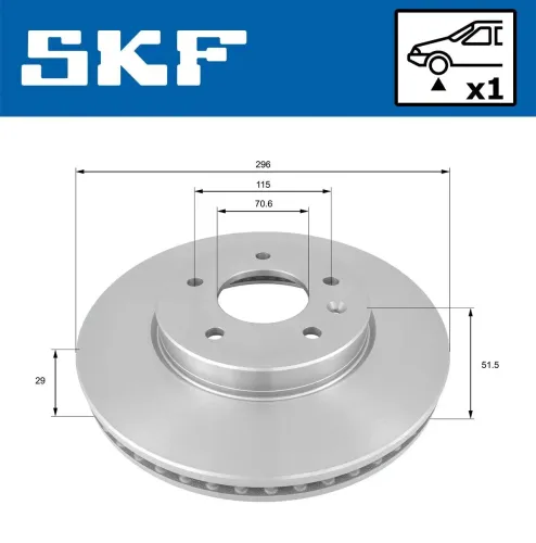 Bremsscheibe SKF VKBD 80407 V1 Bild Bremsscheibe SKF VKBD 80407 V1