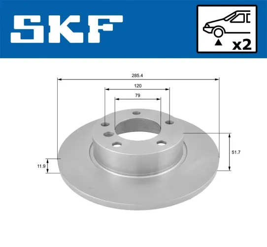 Bremsscheibe SKF VKBD 80408 S2 Bild Bremsscheibe SKF VKBD 80408 S2