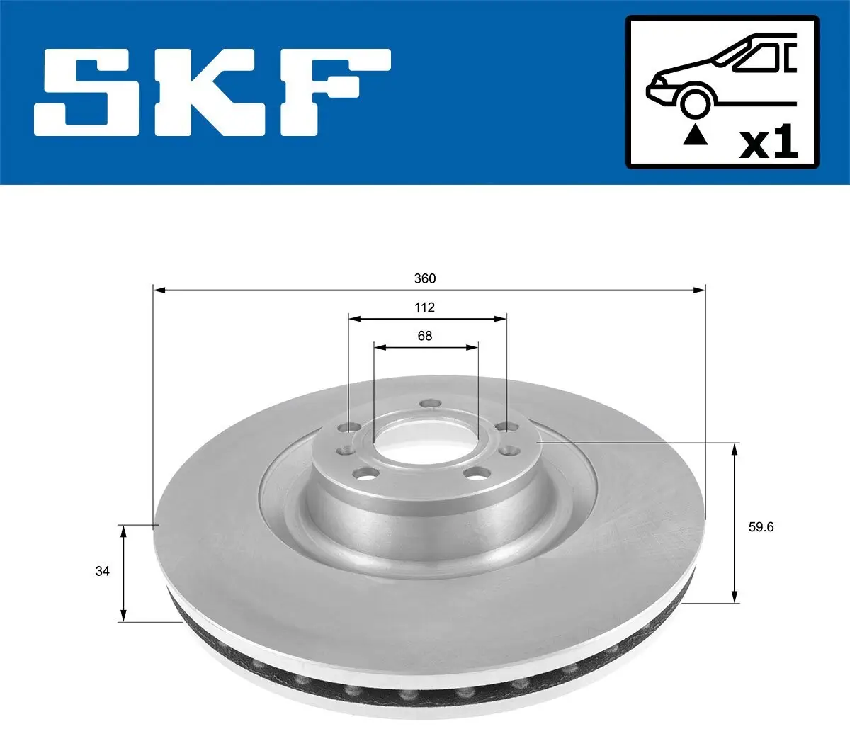 Bremsscheibe SKF VKBD 80418 V1 Bild Bremsscheibe SKF VKBD 80418 V1