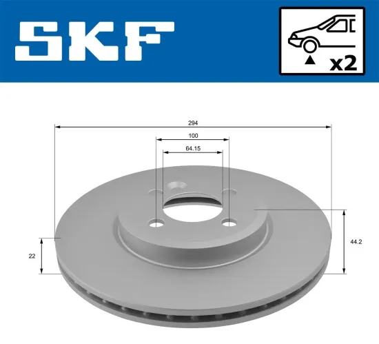 Bremsscheibe Vorderachse SKF VKBD 80419 V2 Bild Bremsscheibe Vorderachse SKF VKBD 80419 V2