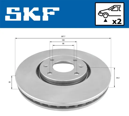 Bremsscheibe SKF VKBD 80428 V2 Bild Bremsscheibe SKF VKBD 80428 V2