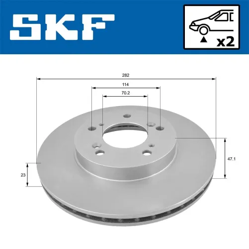 Bremsscheibe Vorderachse SKF VKBD 80429 V2 Bild Bremsscheibe Vorderachse SKF VKBD 80429 V2