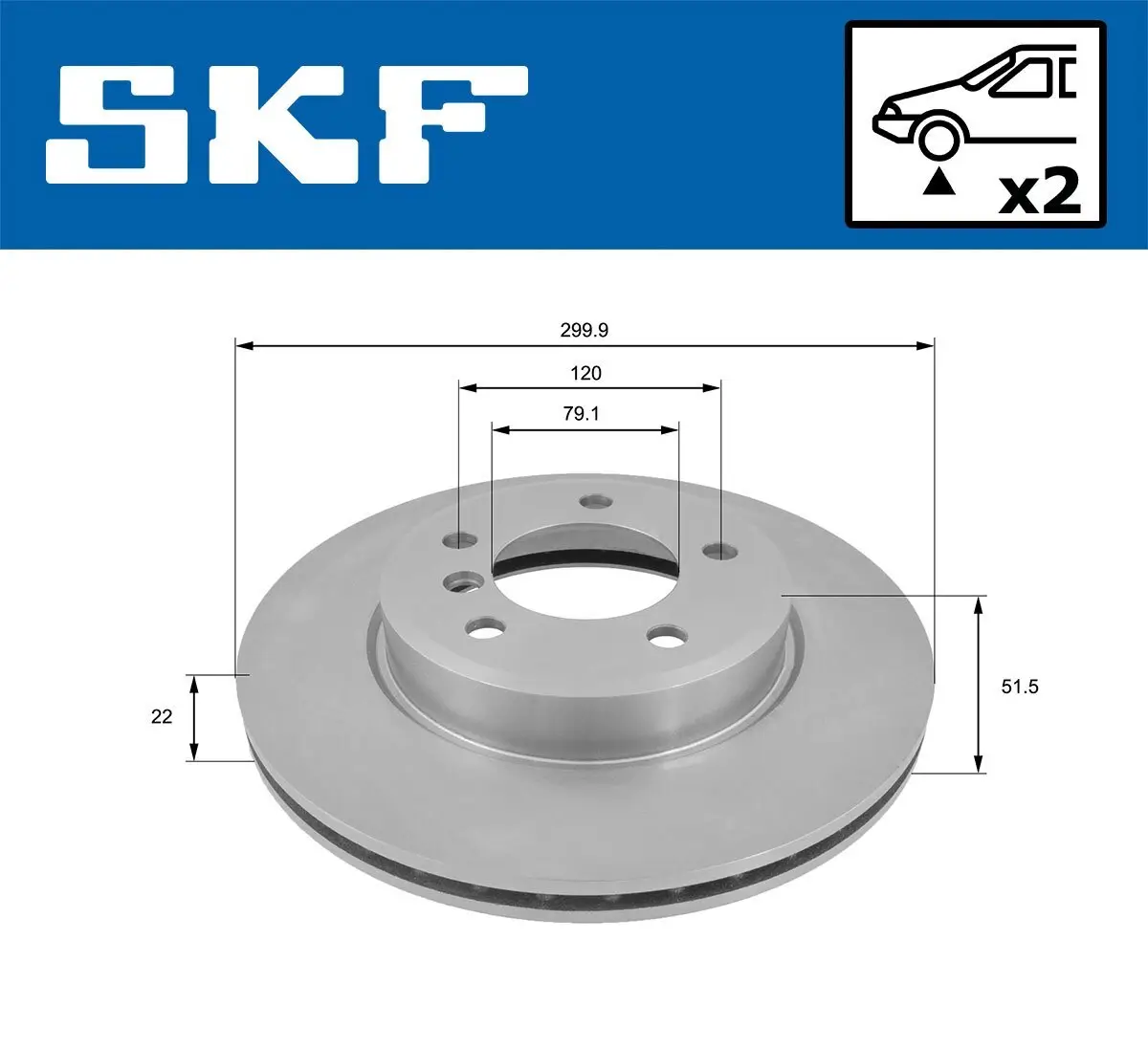 Bremsscheibe SKF VKBD 80436 V2 Bild Bremsscheibe SKF VKBD 80436 V2