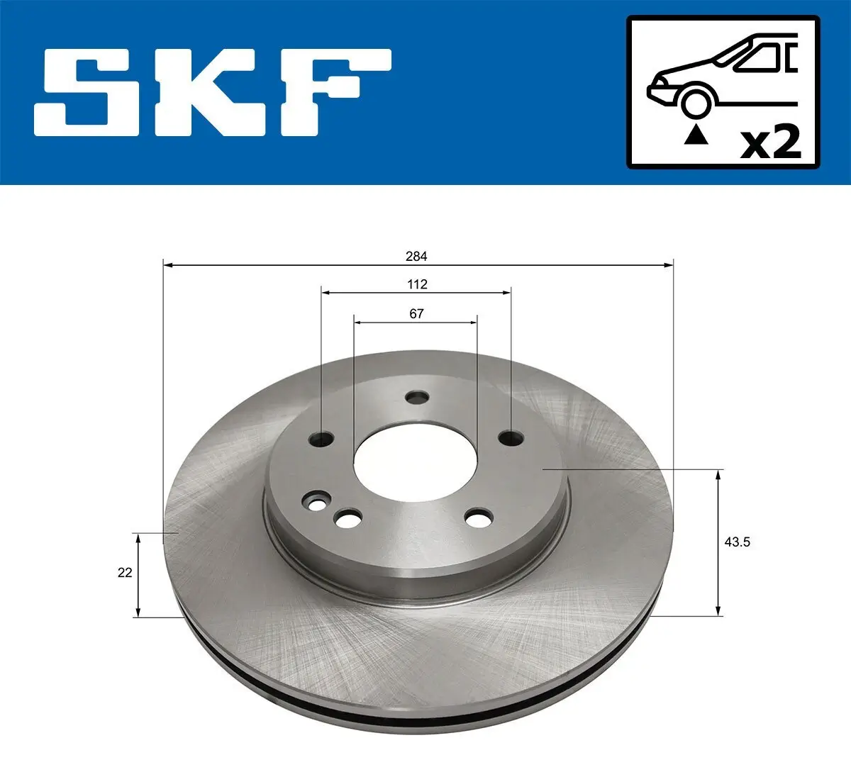 Bremsscheibe SKF VKBD 80461 V2 Bild Bremsscheibe SKF VKBD 80461 V2