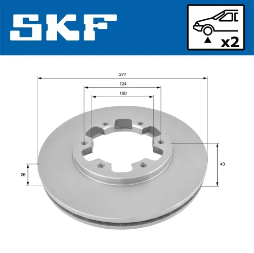 Bremsscheibe Vorderachse SKF VKBD 80481 V2 Bild Bremsscheibe Vorderachse SKF VKBD 80481 V2