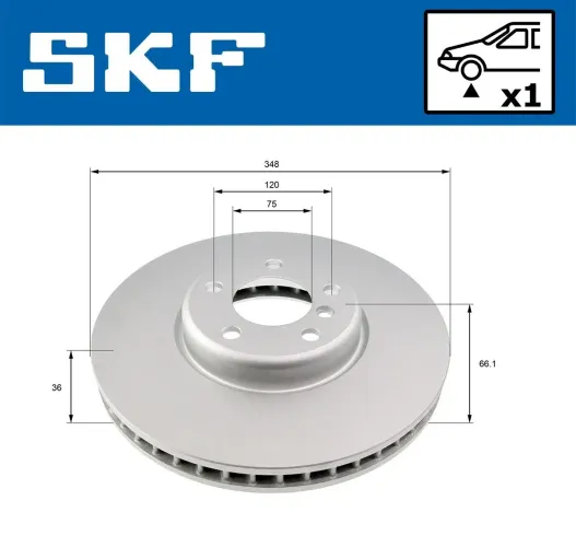 Bremsscheibe SKF VKBD 80484 V1 Bild Bremsscheibe SKF VKBD 80484 V1