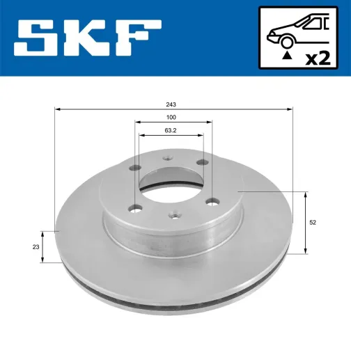 Bremsscheibe SKF VKBD 80485 V2 Bild Bremsscheibe SKF VKBD 80485 V2