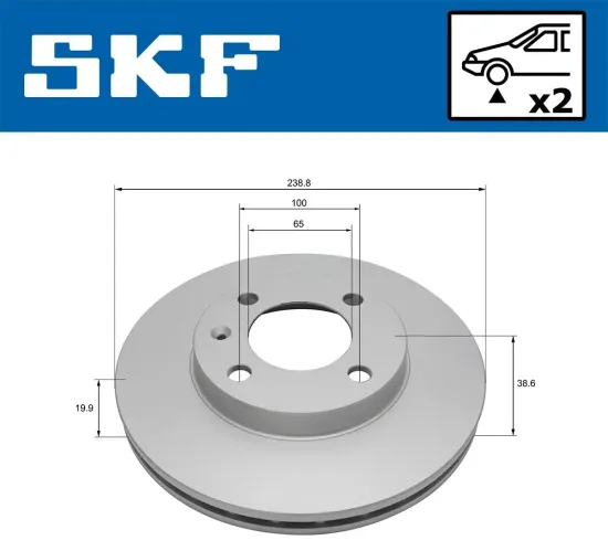 Bremsscheibe SKF VKBD 80489 V2 Bild Bremsscheibe SKF VKBD 80489 V2