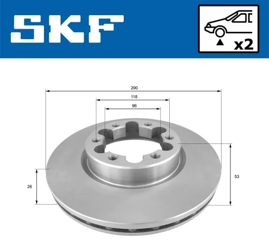 Bremsscheibe SKF VKBD 80493 V2 Bild Bremsscheibe SKF VKBD 80493 V2