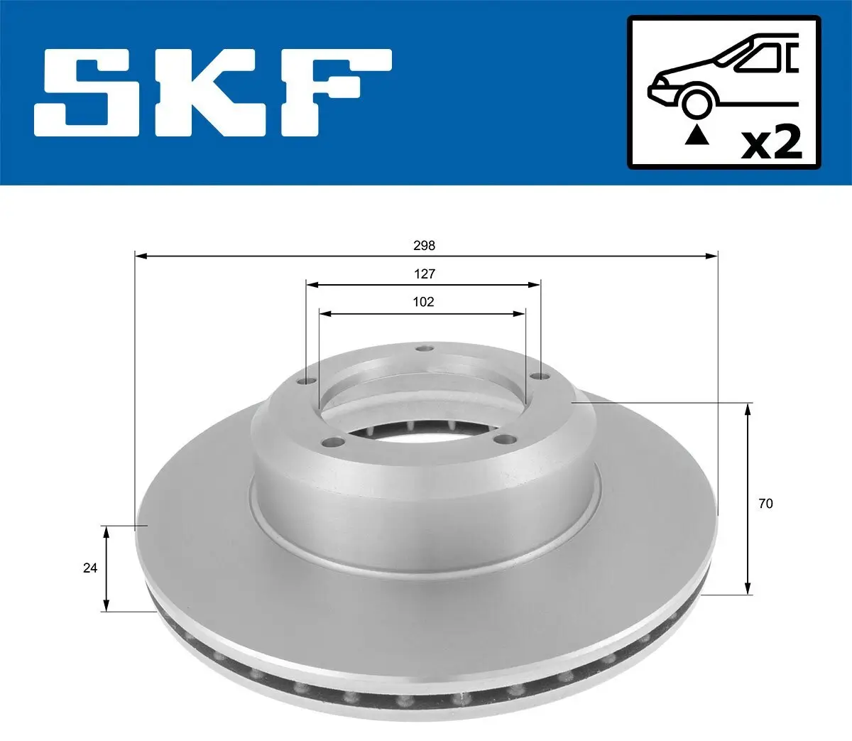 Bremsscheibe SKF VKBD 80504 V1 Bild Bremsscheibe SKF VKBD 80504 V1