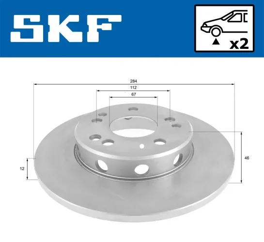 Bremsscheibe Vorderachse SKF VKBD 80532 S2 Bild Bremsscheibe Vorderachse SKF VKBD 80532 S2