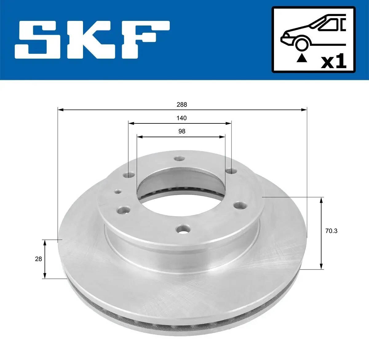 Bremsscheibe SKF VKBD 80538 V1 Bild Bremsscheibe SKF VKBD 80538 V1