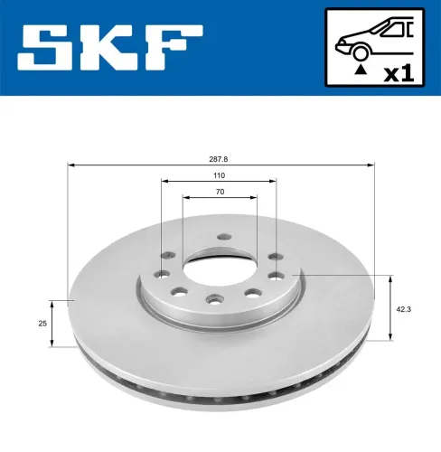 Bremsscheibe SKF VKBD 80549 V1 Bild Bremsscheibe SKF VKBD 80549 V1