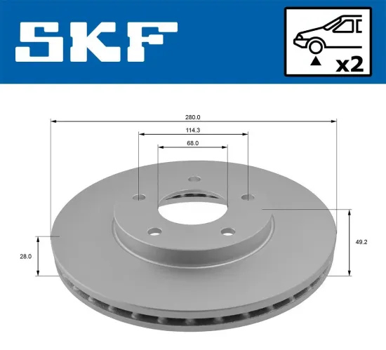 Bremsscheibe SKF VKBD 80551 V2 Bild Bremsscheibe SKF VKBD 80551 V2