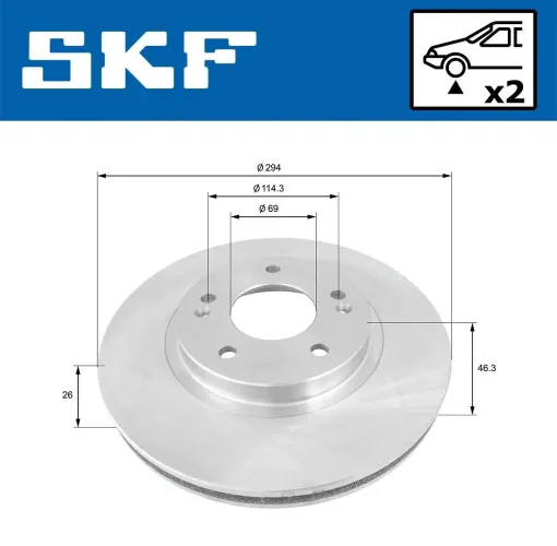 Bremsscheibe SKF VKBD 80576 V2 Bild Bremsscheibe SKF VKBD 80576 V2