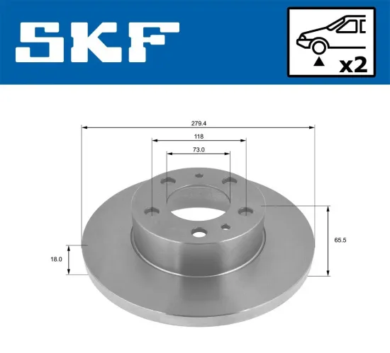 Bremsscheibe SKF VKBD 80577 S2 Bild Bremsscheibe SKF VKBD 80577 S2