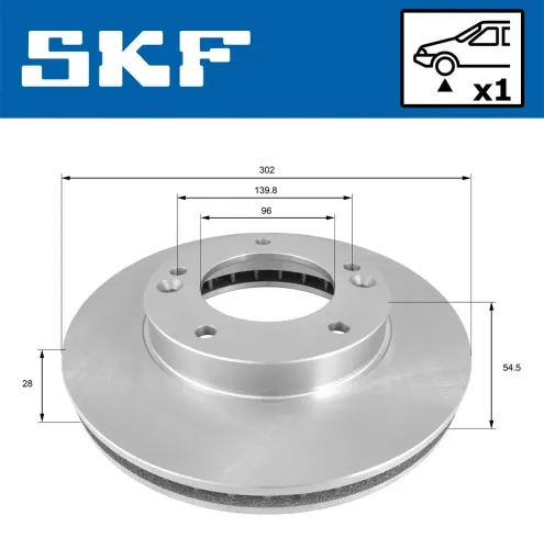 Bremsscheibe SKF VKBD 80586 V1 Bild Bremsscheibe SKF VKBD 80586 V1