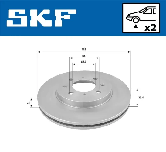 Bremsscheibe SKF VKBD 80592 V2 Bild Bremsscheibe SKF VKBD 80592 V2