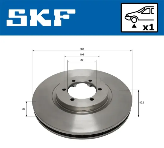 Bremsscheibe SKF VKBD 80597 V1 Bild Bremsscheibe SKF VKBD 80597 V1