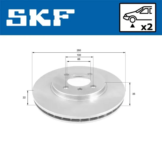 Bremsscheibe SKF VKBD 80609 V2 Bild Bremsscheibe SKF VKBD 80609 V2