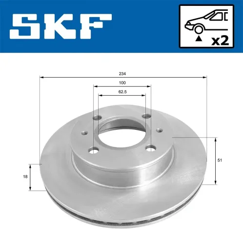 Bremsscheibe SKF VKBD 80622 V2 Bild Bremsscheibe SKF VKBD 80622 V2