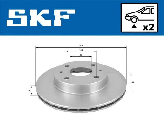 Bremsscheibe Vorderachse SKF VKBD 80632 V2 Bild Bremsscheibe Vorderachse SKF VKBD 80632 V2