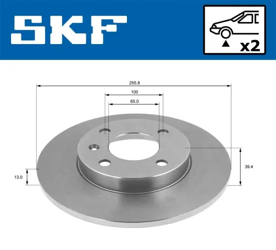 Bremsscheibe Vorderachse SKF VKBD 80640 S2 Bild Bremsscheibe Vorderachse SKF VKBD 80640 S2
