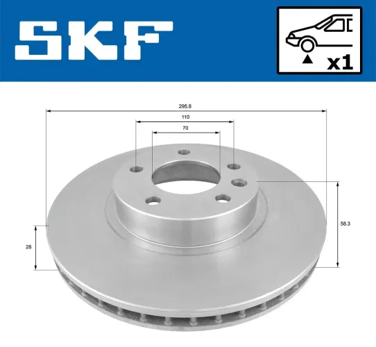 Bremsscheibe SKF VKBD 80645 V1 Bild Bremsscheibe SKF VKBD 80645 V1