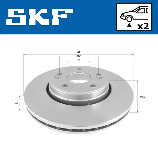 Bremsscheibe SKF VKBD 80679 V2 Bild Bremsscheibe SKF VKBD 80679 V2