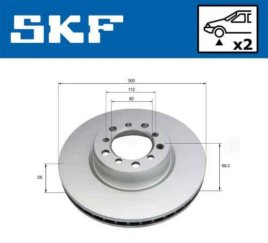 Bremsscheibe Vorderachse SKF VKBD 80684 V2 Bild Bremsscheibe Vorderachse SKF VKBD 80684 V2