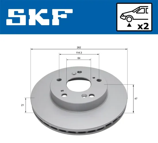 Bremsscheibe Vorderachse SKF VKBD 80732 V2 Bild Bremsscheibe Vorderachse SKF VKBD 80732 V2