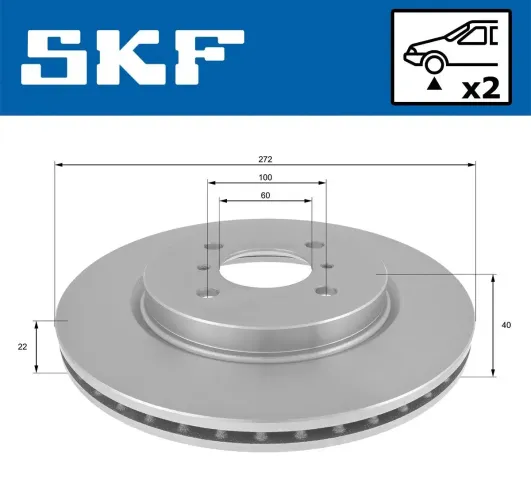 Bremsscheibe Vorderachse SKF VKBD 80748 V2 Bild Bremsscheibe Vorderachse SKF VKBD 80748 V2