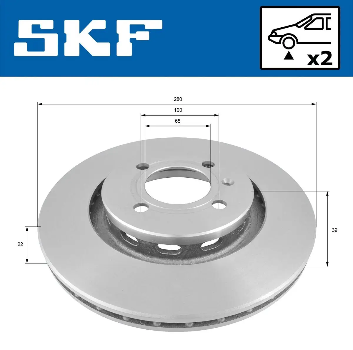 Bremsscheibe SKF VKBD 80783 V2 Bild Bremsscheibe SKF VKBD 80783 V2