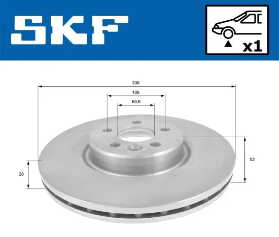 Bremsscheibe Vorderachse SKF VKBD 80786 V1 Bild Bremsscheibe Vorderachse SKF VKBD 80786 V1