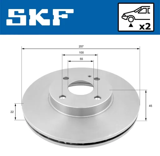 Bremsscheibe SKF VKBD 80810 V2 Bild Bremsscheibe SKF VKBD 80810 V2