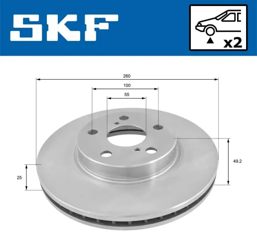 Bremsscheibe SKF VKBD 80818 V2 Bild Bremsscheibe SKF VKBD 80818 V2