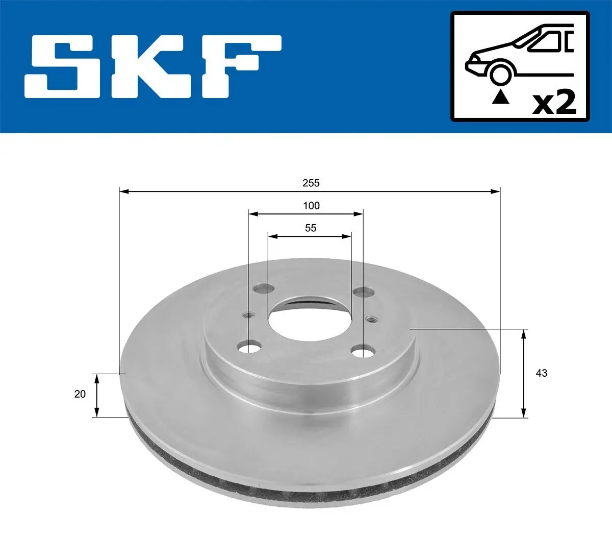 Bremsscheibe SKF VKBD 80839 V2 Bild Bremsscheibe SKF VKBD 80839 V2